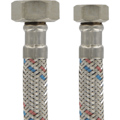 Flexible Para Agua Fría y Caliente 1/2x3/8 HI/HI de Ac. Inox.