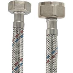 Flexible Para Agua Fría y Caliente 1/2x7/8 HI/HI de Ac. Inox.