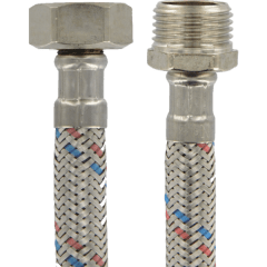 Flexible Para Agua Fría y Caliente 3/8x3/8 HI/HE de Ac. Inox.