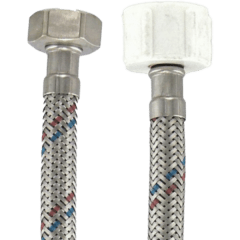 Flexible Para Agua Fría y Caliente 3/8x7/8 (Tuerca Plástica) HI/HI de Ac. Inox.