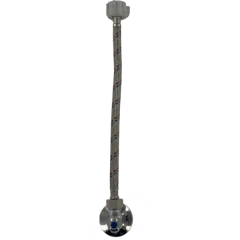 Kit Flexible Con Llave Angular Para WC de 30 cm, Tuerca de 7/8 Plástica