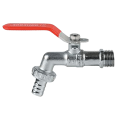 Llave de Bola Para Jardín Manilla Roja