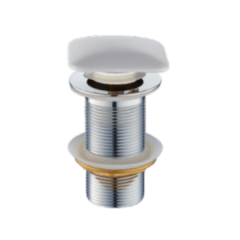 Desagüe Pop Up Para Lavatorio de 1 1/4 Con Tapón de Loza Blanco Cuadrado