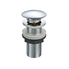 Desagüe Pop Up Para Lavatorio de 1 1/4 Con Tapón de Latón Cromado y Tuerca Plástica