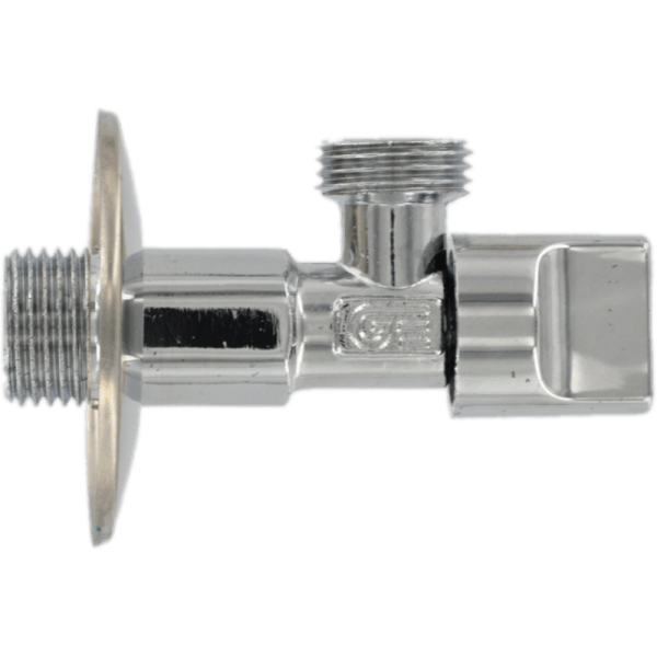 Llave Angular Cromada de Bola Con Roseta 0