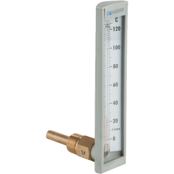 Termómetro Bimetálico de Capilla 165 mm, Vaina de Latón de 50 mm 0