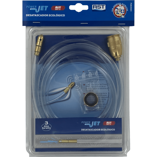 Destapador de Desagües Power Jett Maxi Con Manguera Flexible de PVC y Adaptadores M22 y M24 0