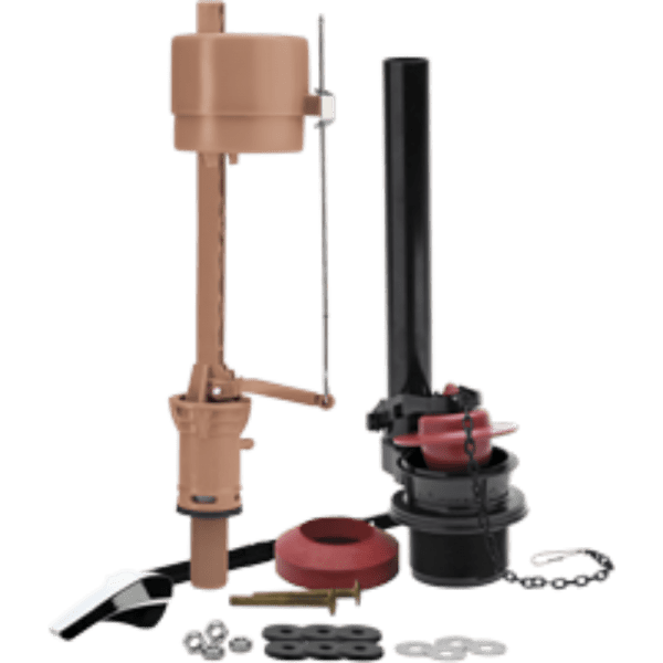 Kit Completo Para Estanque WC, Con Válvula de 7/8 Descarga, Manilla, Sellos y Pernos3