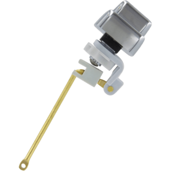 Botón de Plástico Cromado Para WC Con Barra de Bronce 0