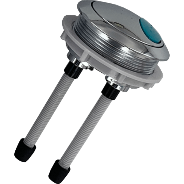 Botón Cromado de 2 Etapa Para Estanque Con Perforación en Tapa Para V. Descarga A24076 One Piece 0