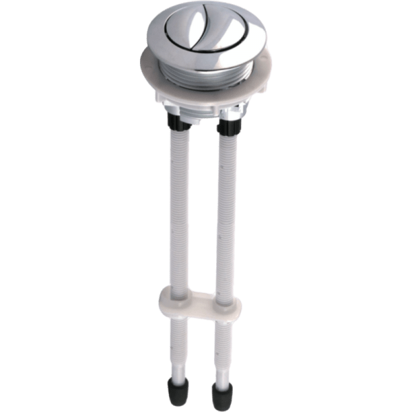 Botón Cromado de 2 Etapa Para Estanque Con Perforación en Tapa Para V. Descarga A24085 0