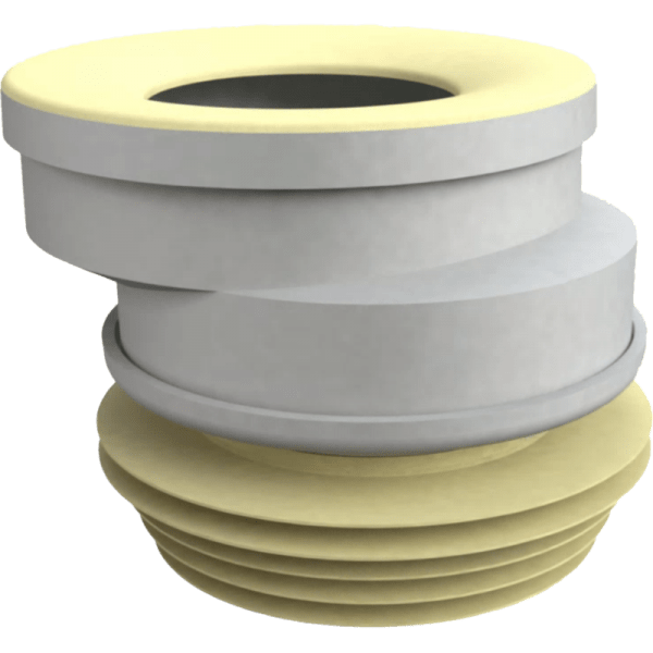 Adaptador PP Blanco Para Taza WC, de Ø100/110 mm Excentrico5