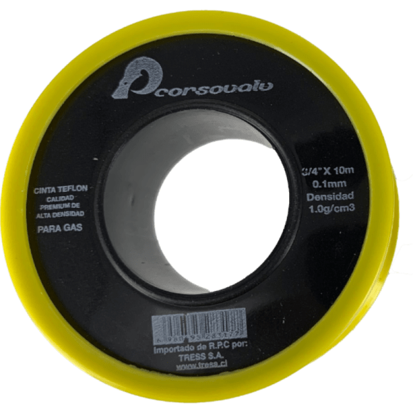 Cinta PTFE (Teflón) Premium Para Gas de 3/4 0
