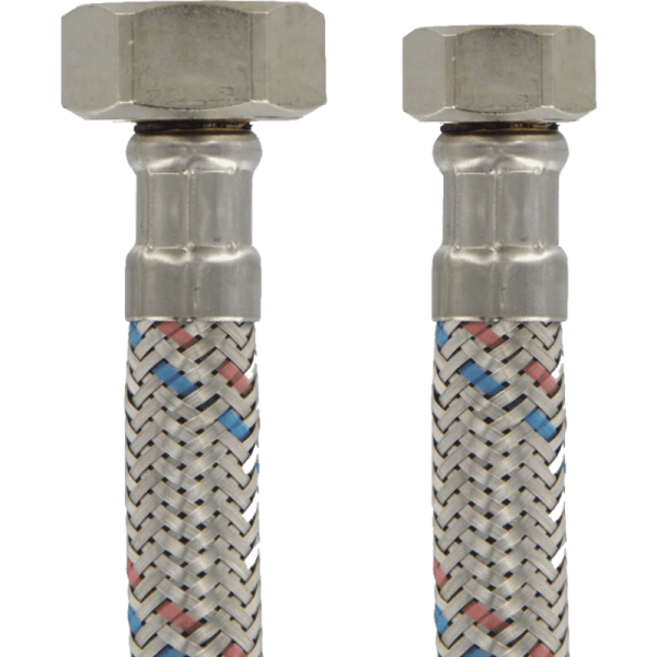 Flexible Para Agua Fría y Caliente 1/2x3/8 HI/HI de Ac. Inox. 2