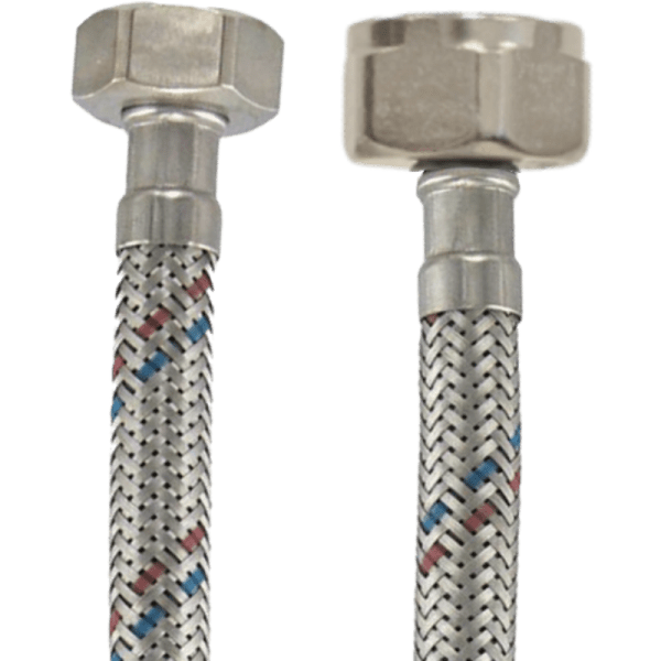 Flexible Para Agua Fría y Caliente 1/2x7/8 HI/HI de Ac. Inox. 1