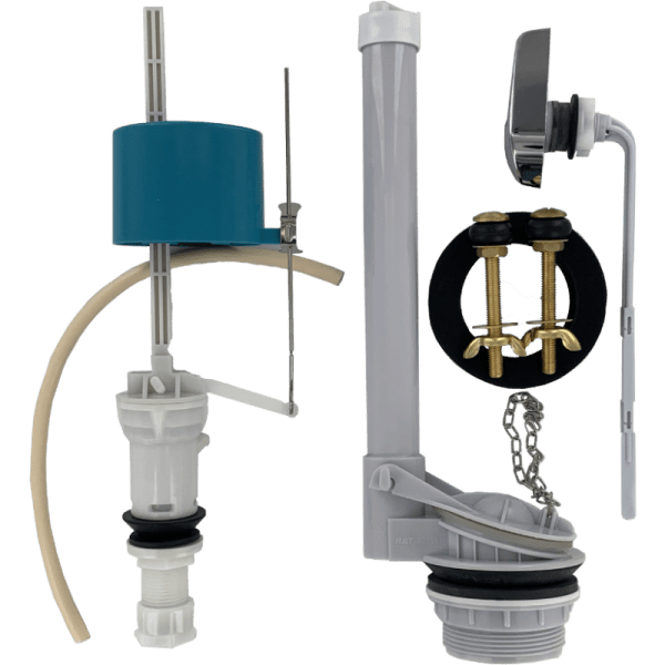 Kit Completo Universal Para Estanque WC, Con Válvula de 15/16 Descarga de 2, Manilla y Pernos de Bronce 0