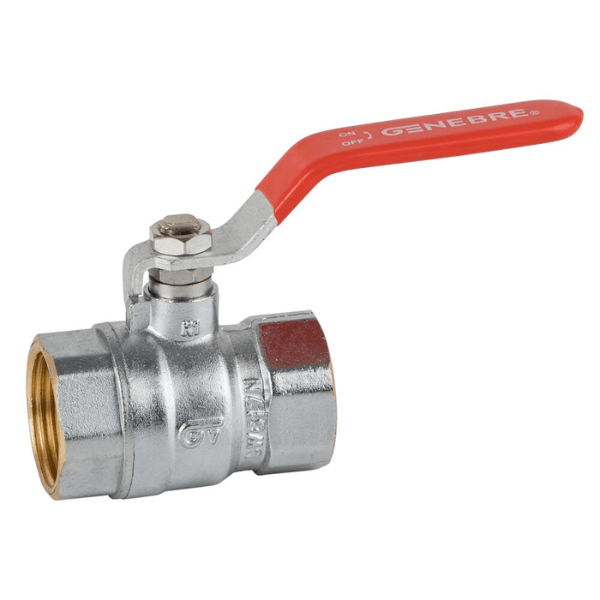 Llave de Bola Paso Total Accionamiento Por Palanca (Roja)3