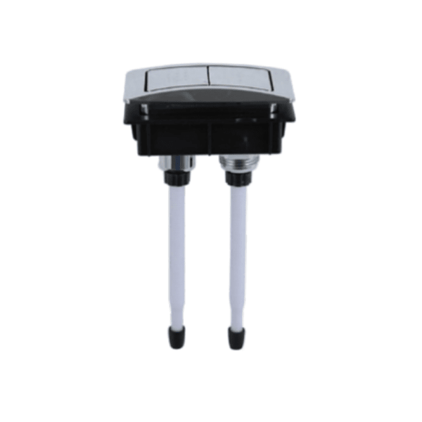 Botón Rectangular Cromado de 2 Etapas Para Estanque Con Perforación en Tapa2