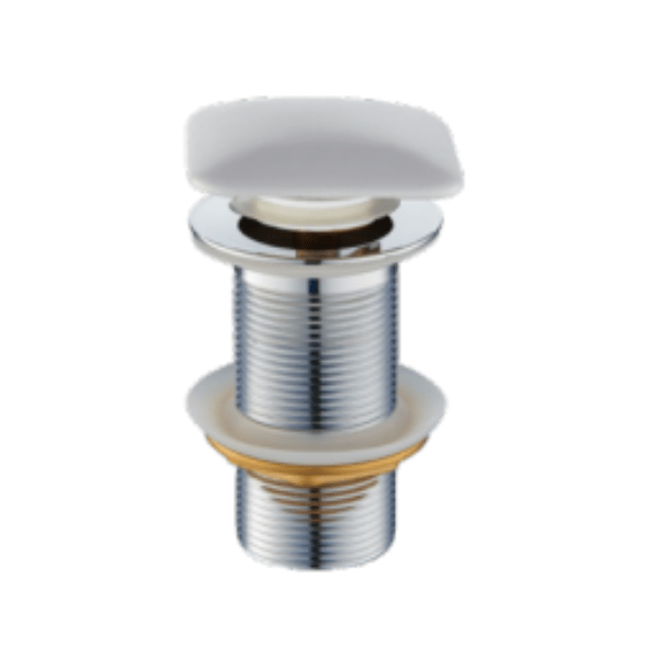 Desagüe Pop Up Para Lavatorio de 1 1/4 Con Tapón de Loza Blanco Cuadrado 0