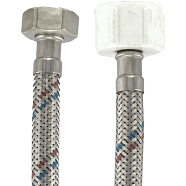 Flexible Para Agua Fría y Caliente 1/2x7/8 (Tuerca Plástica) HI/HI de Ac. Inox. 3
