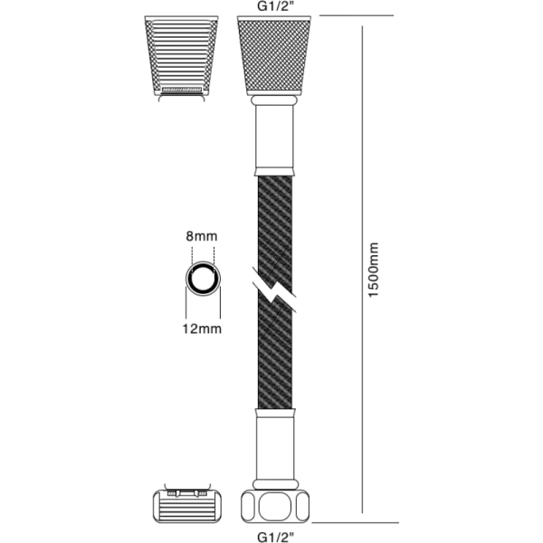 Flexible Para Ducha Teléfono de Ac. Inox.6