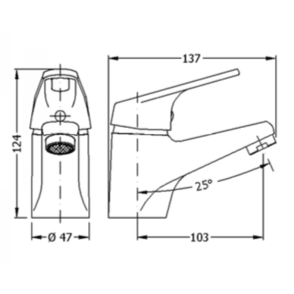Grifería Monomando Cromada3