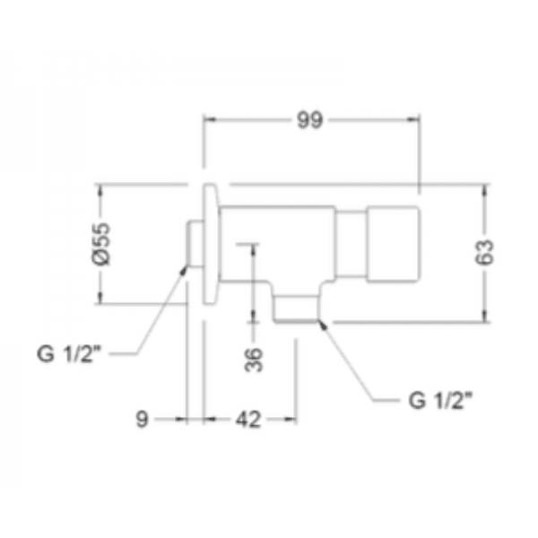 Llave Temporizada Cromada 1/2 HE 3