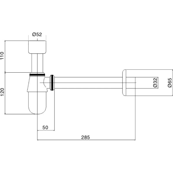 Sifón Urinario Zamac 1 1/42