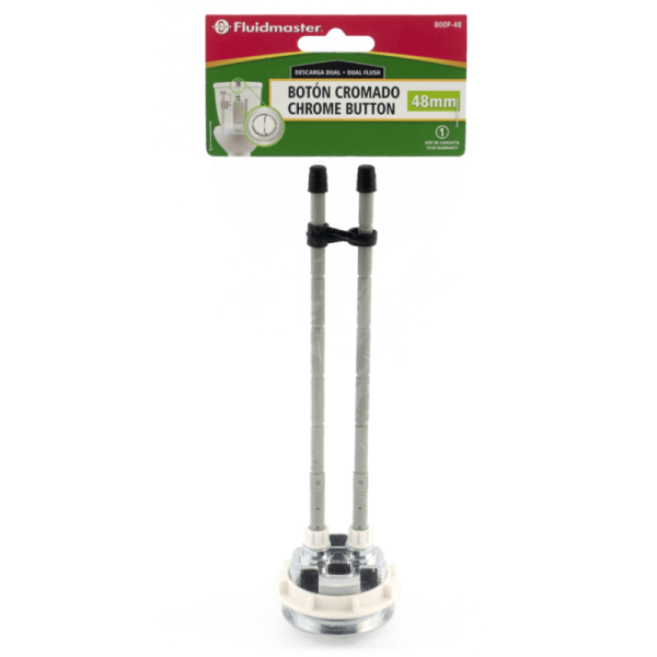 Botón Para Cadena WC Cromado Descarga Dual4