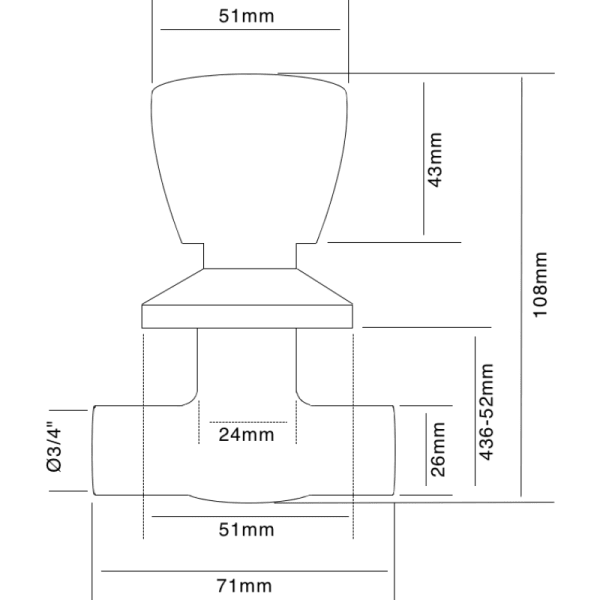 Llave de Paso Para Soldar Manilla Alfa2