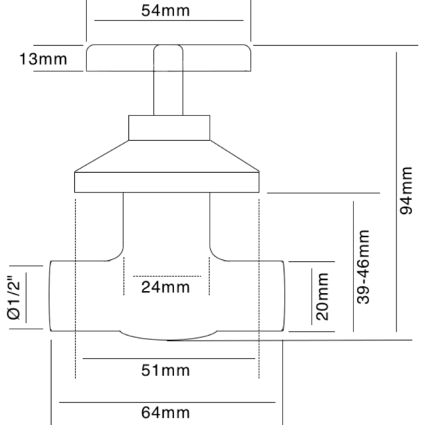 Llave de Paso Para Soldar Manilla Beta5