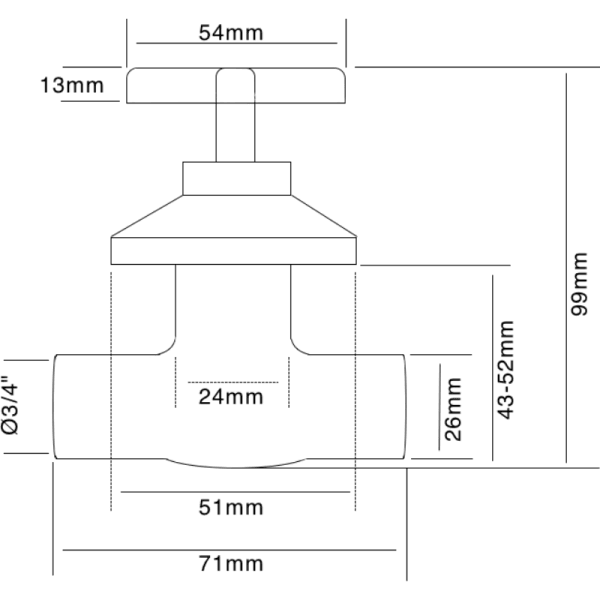 Llave de Paso Para Soldar Manilla Beta2