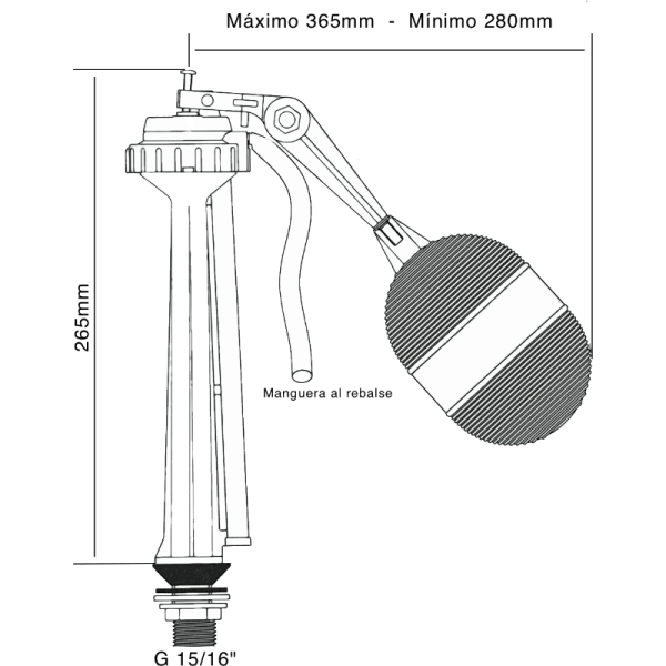 Válvula de Llenado WC Entrada Inferior26