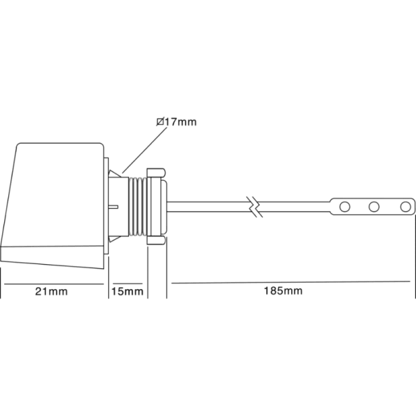 Manilla Para WC Plástico ABS Con Barra de Bronce, Instalación Lateral2