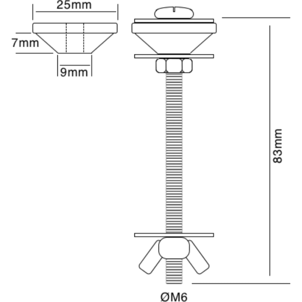 Juego de Pernos y Tornillos 5/16x3 Para Fijar Taza/Estanque Entre Sí de Ac. Inox.2