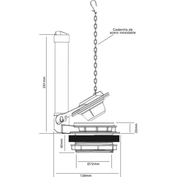 Descarga Para Estanque WC Con Sopapa5