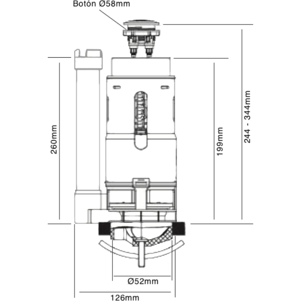 Válvula de Descarga Para WC 2 Etapas12