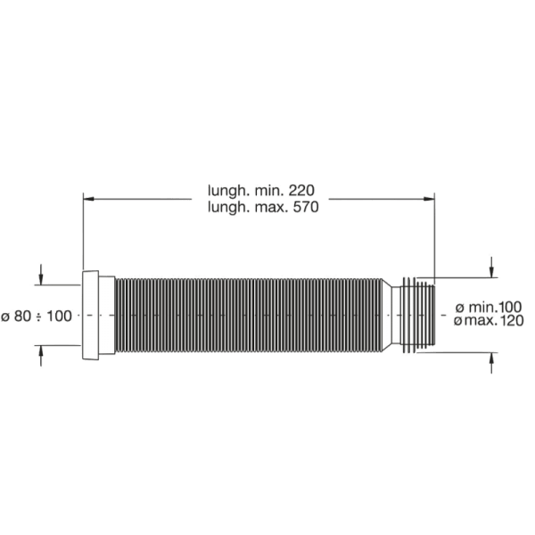 Adaptador PVC Extensible Para Taza WC Piso o Muro, de Ø100/110 mm2