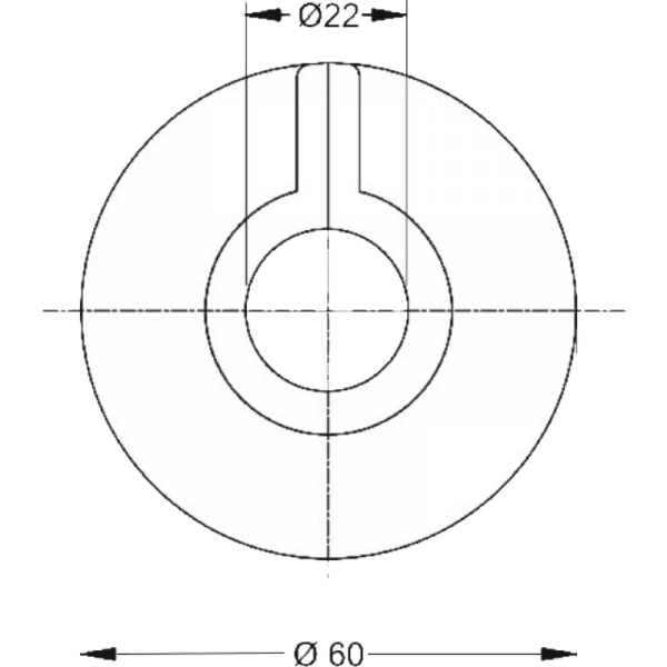 Roseta Decorativa Baja Ø60 mm Para Tubo de Ø22mm2
