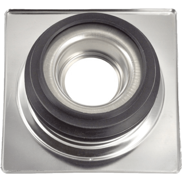 Pileta de Ac. Inox. Para Receptáculos en Obra Con Trampa de Olor y Salida de 1 1/2, 15 x 15 mm2