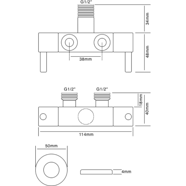 Llave Angular Cromada de 1/2 HE2