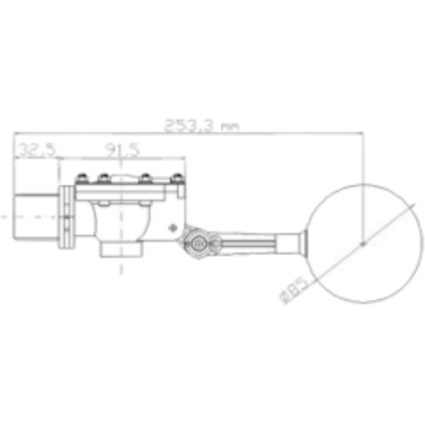 Válvula Flotante Para Estanque de Plástico POM11