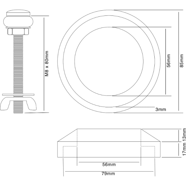 Juego de Pernos y Goma de Sello Para Unir Estanque/Taza de Bronce2