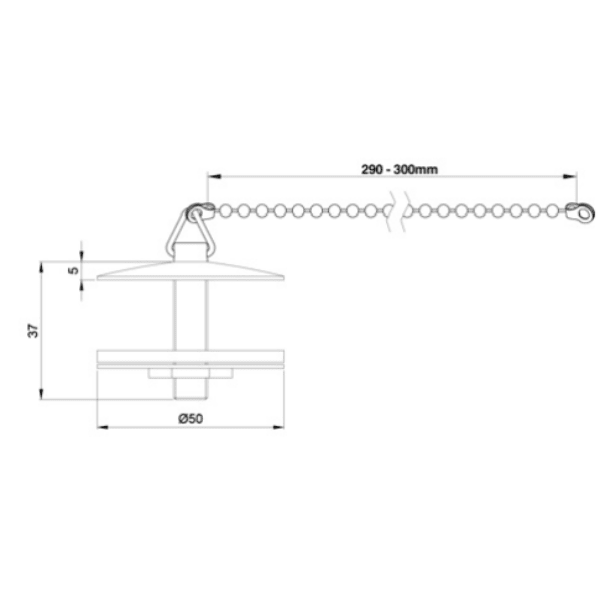 Pitón Tapa Para Lavatorio en Latón Cromado4