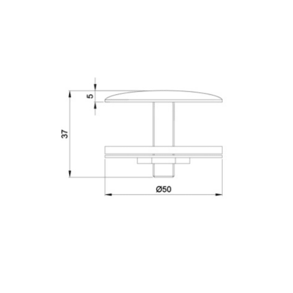 Pitón Tapa Para Lavatorio en Latón Cromado2