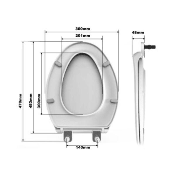 Asiento Para WC Con Cierre Suave en Plástico PP5