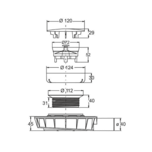 Desagüe Savoisienne Ultra Bajo Para Receptáculos2