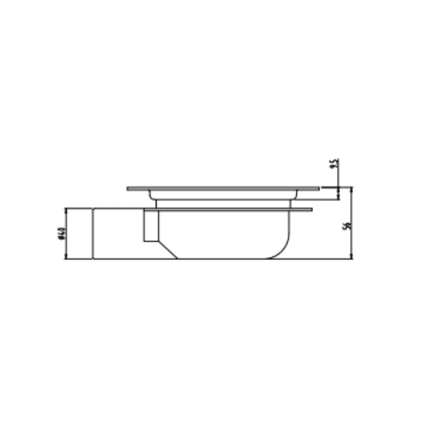 Pileta de Ac. Inox Para Receptáculos en Obra Con Trampa de PVC Salida Ø40 mm, 15 x 15 cm. Rejilla Cuadrada Con Pernos2