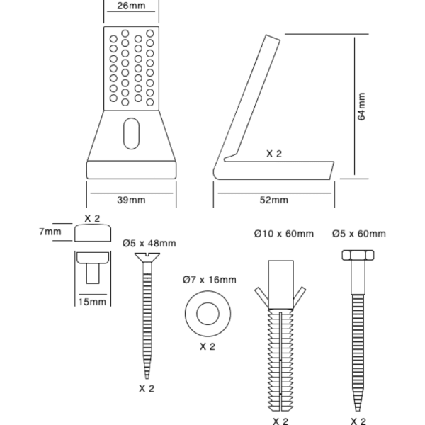 Juego de Anclaje Taza WC al Piso3