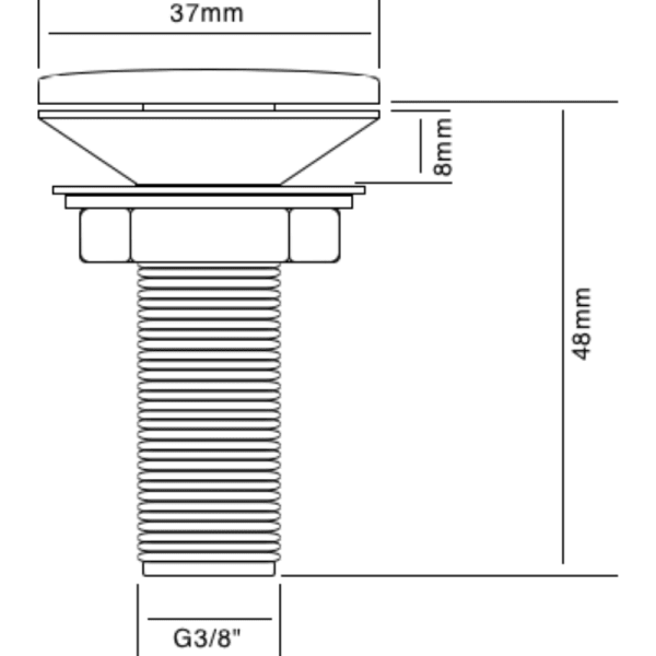 Tapón de Entrada Estanque WC Con Sello de Goma Para Perforación de 11 a 25 mm3